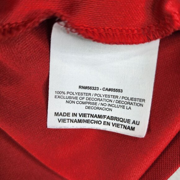 Mens Red Nike Golf Dri-Fit Polo Shirt Short Sleeve 1/4 Button Up Size XL - Picture 8 of 12